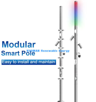poteau de lampadaire intelligent de ville wifi solaire extérieur