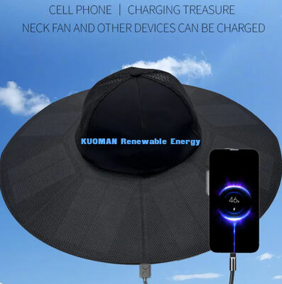 Chapeau solaire avec pare-soleil et stockage d'énergie, nouveau chapeau solaire pliable, portable et rechargeable