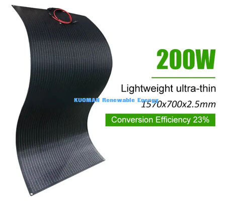 Panneau solaire flexible de 200 W durable pour une vie hors réseau