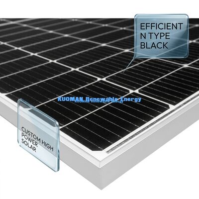 Panneau solaire 25A haute intensité avec 22% d'efficacité et résistance aux intempéries IP65 pour systèmes hors réseau et commerciaux