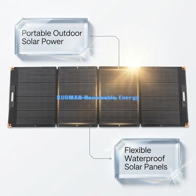 Panneau solaire portable pliable 300W avec cellules IBC de qualité militaire pour une charge à haute efficacité