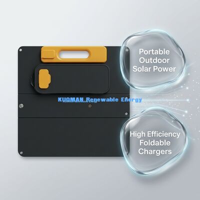 Chargeur solaire pliable 100W avec technologie solaire IBC pour téléphones et ordinateurs portables
