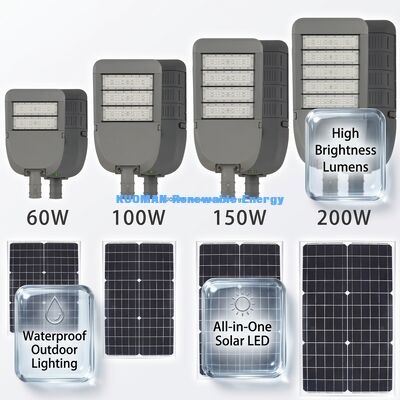 50W IP65 Lumière solaire d'aluminium étanche à l'eau avec technologie LED pour l'éclairage routier extérieur