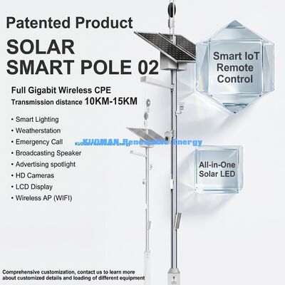 Poteaux solaires intelligents avec télécommande à écran LCD et durée de vie de 50000 heures