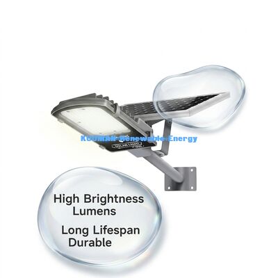 Éclairage public solaire étanche IP65 300W avec mode de détection de mouvement et panneau solaire pour routes urbaines
