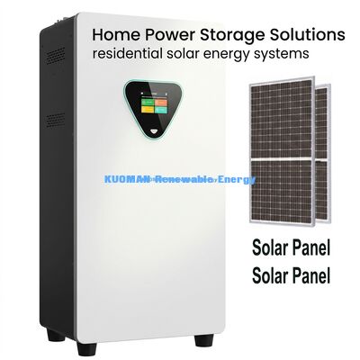 Système de batterie solaire hybride LiFePO4 51,2 V 300 Ah avec 6000 cycles pour le stockage d'énergie domestique hors réseau