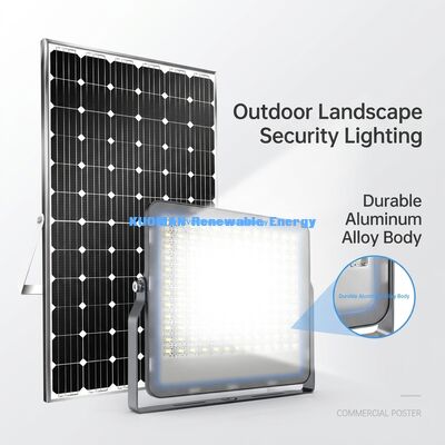 Projecteur solaire étanche IP65 15000LM à haut rendement avec détecteur de mouvement pour éclairage extérieur de paysage