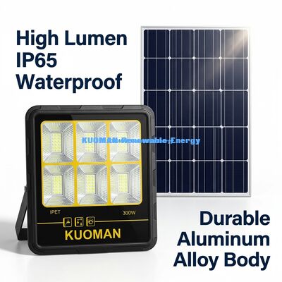 IP65 étanche à l'eau 200W-400W phare solaire avec 15000LM haute luminosité LED phare solaire de jardin