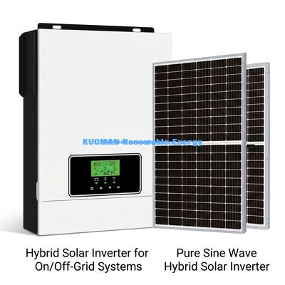 Onduleur 24V hors réseau avec chargeur solaire MPPT 80A, contrôle par application et sortie onde sinusoïdale pure pour systèmes solaires domestiques