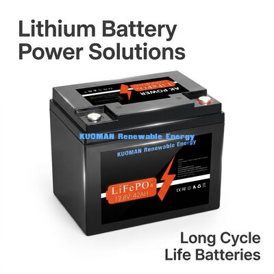 537.6Wh 12V 40Ah Batterie au lithium à cycle profond LiFePO4 Batterie pour stockage d'énergie et chariot de golf
