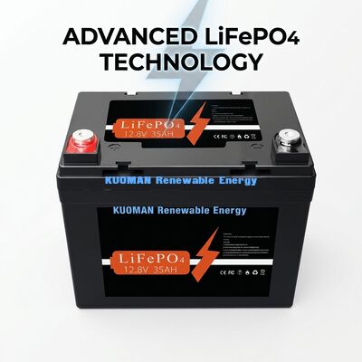 Batterie lithium 448Wh 12V 30Ah LiFePO4 à décharge profonde pour stockage d'énergie