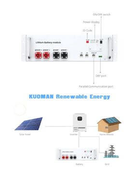 Telecom Backup Battery Rack Mount | 48V 100Ah LiFePO4 Home Renewable Energy