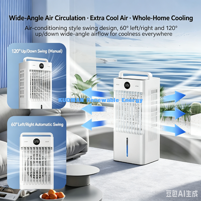 Ventilateur de climatiseur à économie d'énergie 45W, ventilateur d'humidificateur silencieux et frais à grand angle