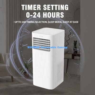 Climatiseur mobile 5000 BTU: roues à roulettes pour un déplacement facile 24 heures chronomètre et 3 réglages de vitesse