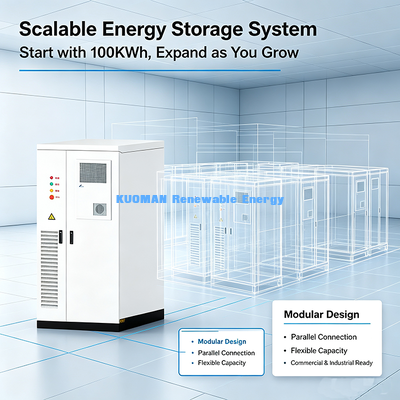 100kWh de batterie commerciale ESS. 50kW LiFePO4 Armoire de stockage d'énergie pour l'usine