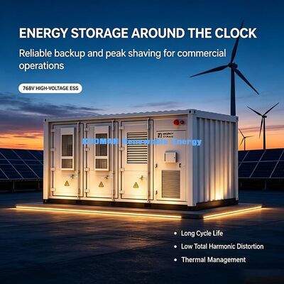 Container de stockage d'énergie à haute tension évolutif.
