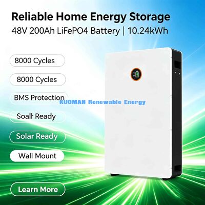 15kWh 48V 300Ah LiFePO4 batterie murale pour la maison