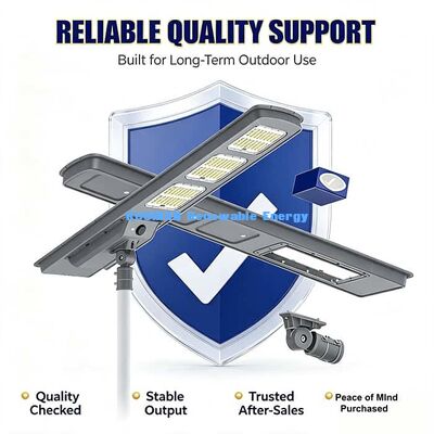 50W 220lm/W High Efficiency Solar Street Light IP65 Lampes solaires intégrées étanches à l'eau