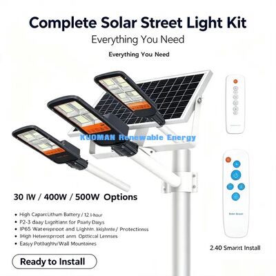 300W-500W Split Solar Street Light IP65 Waterproof Outdoor LED Road Lamp