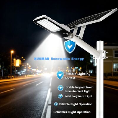 6000K Cool White Solar Street Light High Brightness Optical Lens Road Lamp