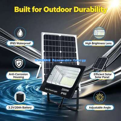 Lumière solaire d'inondation de qualité commerciale