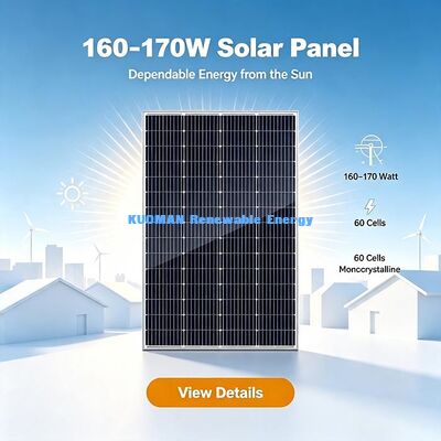Panneau solaire monocristallin 160-170W, module PV 182mm 66 cellules pour camping-car, maison, hors réseau
