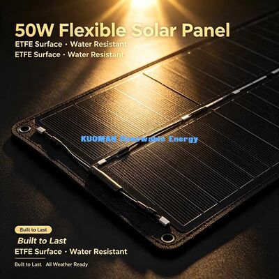 Panneau solaire pliable flexible auto-installable de 50 W, pas de pro-installation
