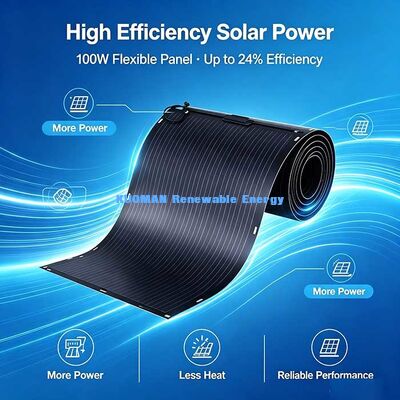 Panneau solaire pliable léger de 105 W, panneau solaire plug-and-play MC4 pour projets extérieurs hors réseau