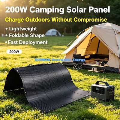 Panneau solaire fin et flexible de 200W, connecteur MC4 étanche, panneau solaire pliable pour camping-car et bateau-maison