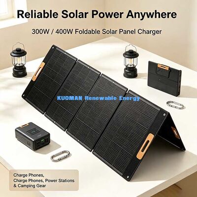 Panneau solaire pliable étanche 400W, chargeur solaire hors réseau pour camping-car, van aménagé et secours à domicile