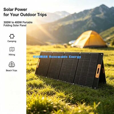 Chargeur solaire pliable portable 300W, kit solaire ETFE haute efficacité pour le camping en extérieur