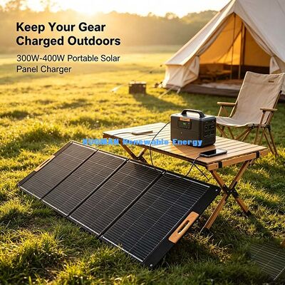 Chargeur de panneau solaire pliable de 300 W, alimentation solaire étanche hors réseau pour les aventures de camping
