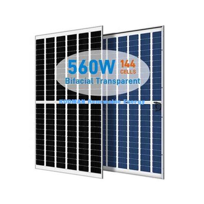 Panneau solaire mono-perc de 540W à 550W avec une efficacité de 22% et une conception en verre sans cadre