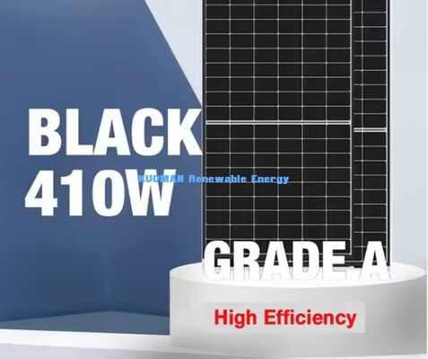 Panneau solaire noir type N 415W avec 22% d'efficacité et cadre en aluminium anodisé