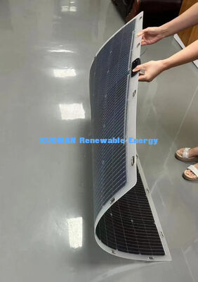 Panneau solaire flexible bifacial courbant à 360 degrés, 200W, étanche IP68, avec fibre de carbone