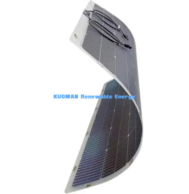 Panneau solaire flexible bifacial courbant à 360 degrés, 200W, étanche IP68, avec fibre de carbone
