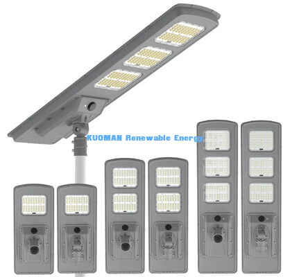 Lampadaire solaire tout-en-un avec batterie LiFePO4, contrôle intelligent et haute efficacité de 220 lm/W