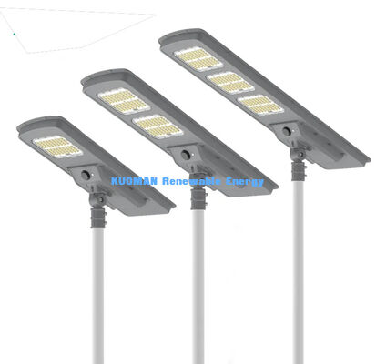 Lampadaire solaire tout-en-un avec batterie LiFePO4, contrôle intelligent et haute efficacité de 220 lm/W