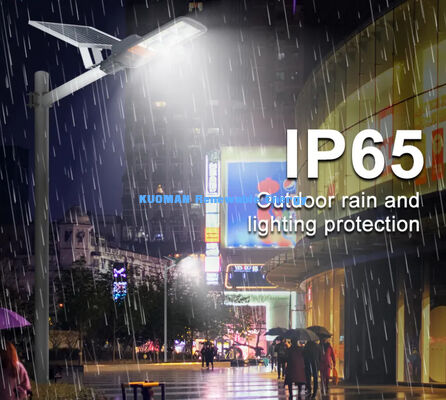 Éclairage public solaire LED haute luminosité 180LM/W avec panneau monocristallin et indice d'étanchéité IP65
