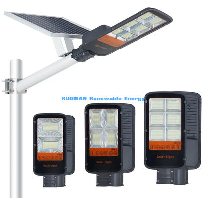 Éclairage public solaire étanche IP67 300W-500W avec lampadaire LED à détecteur de mouvement intelligent