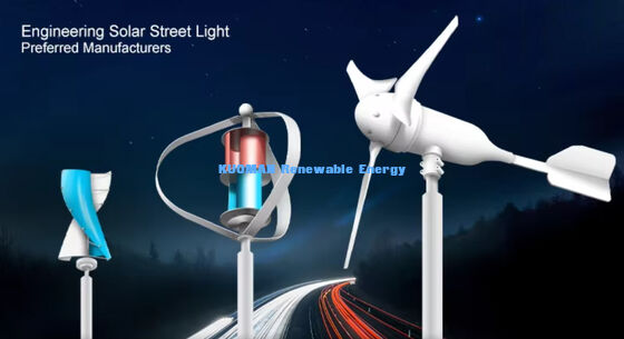 Éclairage public hybride éolien-solaire 100W-200W avec indice d'étanchéité IP65 et autonomie de 12h*365j pour routes hors réseau