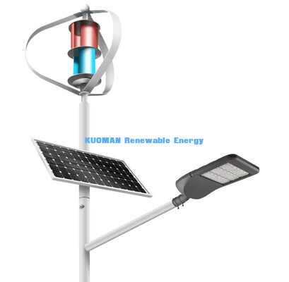 Lampadaire LED Hybride Solaire Éolien IP65 Étanche avec 12h*365j d'Autonomie et Options de Puissance 100W 150W 200W