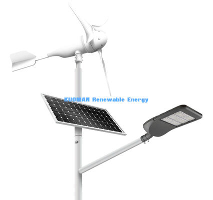Lampadaire LED Hybride Solaire Éolien IP65 Étanche avec 12h*365j d'Autonomie et Options de Puissance 100W 150W 200W