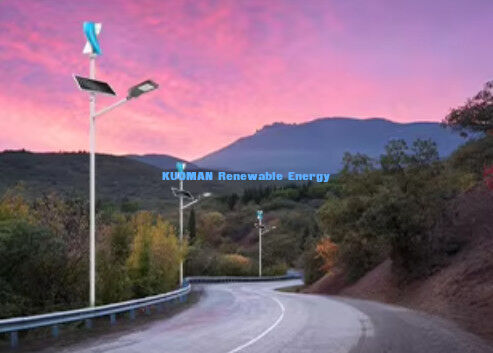 Lampadaire LED Hybride Solaire Éolien IP65 Étanche avec 12h*365j d'Autonomie et Options de Puissance 100W 150W 200W