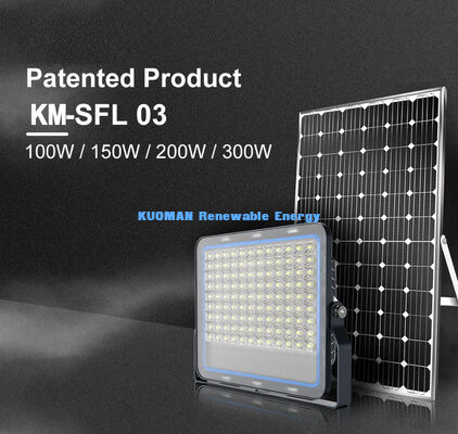Projecteur solaire étanche IP65 15000LM à haut rendement avec détecteur de mouvement pour éclairage extérieur de paysage