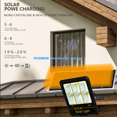 IP65 étanche à l'eau 200W-400W phare solaire avec 15000LM haute luminosité LED phare solaire de jardin