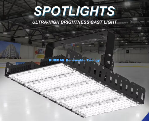 Projecteur solaire LED étanche IP65 à haut rendement lumineux avec option de télécommande pour usage industriel