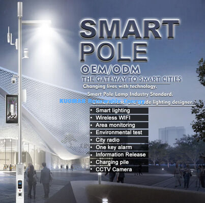 Poteaux de lampadaires intelligents à LED pour ville extérieure pour la promenade du village avec caméra sur poteau