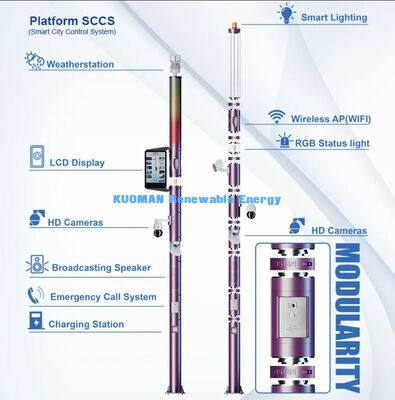 Contrôle du système intelligent Pole d'éclairage extérieur LED secrétariat Pole d'éclairage à distance intelligent