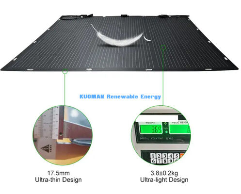 Panneau solaire flexible 100W IP68 étanche 360° pliable pour toit et bateaux avec certification FCC